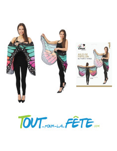 Ailes de Papillon Multicolores Adulte – Accessoire Costume 150 x 70 cm 2