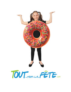 Déguisement de donut taille enfant, taille unique (tunique) thème nourriture