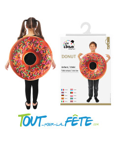 Déguisement de donut taille enfant, taille unique (tunique) thème nourriture 2