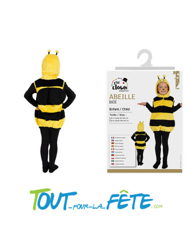 Déguisement abeille enfant – Combinaison avec capuche