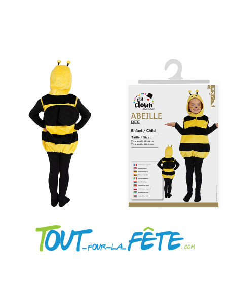 Déguisement abeille enfant – Combinaison avec capuche