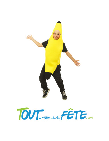 Déguisement banane enfant – Costume original taille unique (thème nourriture)