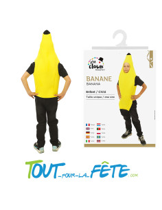 Déguisement banane enfant – Costume original taille unique (thème nourriture) 2
