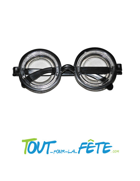 Paire de lunettes ronde noir de geek / binoclard accessoire humoristique