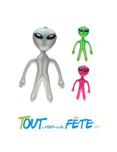 Alien gonflable 60cm ( gris - vert - rose ) 60cm créature... 2