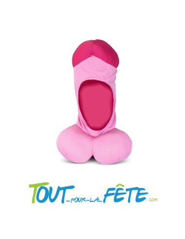 Cagoule Tête de Gland forme zizi Rose – Accessoire Humoristique