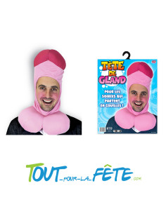 Cagoule Tête de Gland forme zizi Rose – Accessoire Humoristique 2