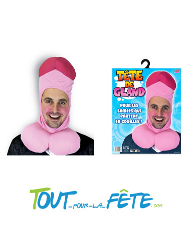 Cagoule Tête de Gland forme zizi Rose – Accessoire Humoristique