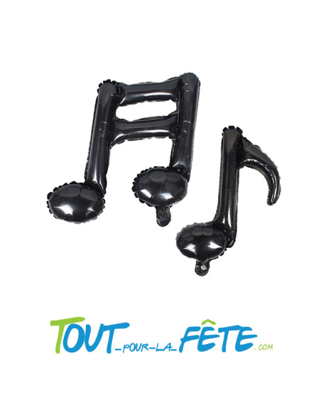 Lot de 10 ballons aluminium notes de musique taille 35cm ( 5 doubles croches - 5 croches simples )