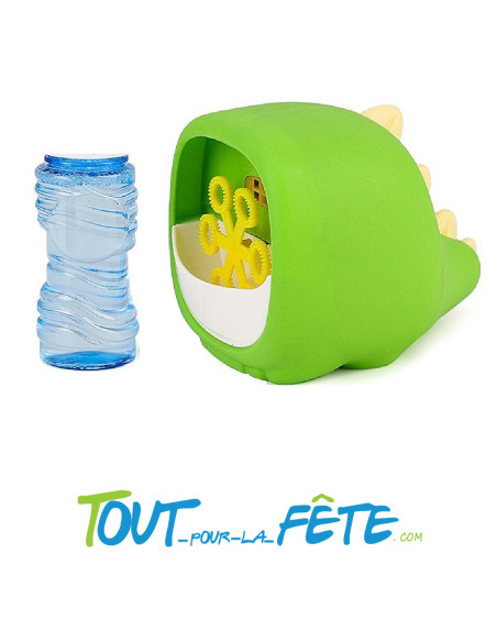 Souffleur à Bulles Dinosaure Mignon + Recharge 50 ml ( fonctionne avec 2 piles AA non incluses )