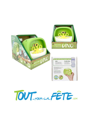 Souffleur à Bulles Dinosaure Mignon + Recharge 50 ml ( fonctionne avec 2 piles AA non incluses )