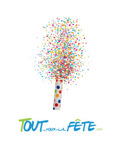 Canon à confettis ronds multicolores 30 cm – Lanceur festif pour événements 2