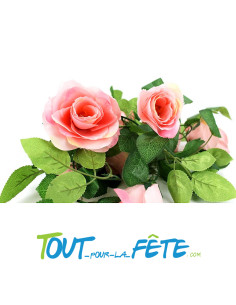 Guirlande de roses artificielles 2,30 m – Décoration florale rose élégante 2