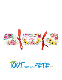 Papillotte fête des mères motif fleurs colorés multicolores