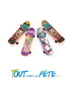 Lot de 4 Mini Skateboards 10 cm – Jouets pour Piñata et Anniversaire Enfant