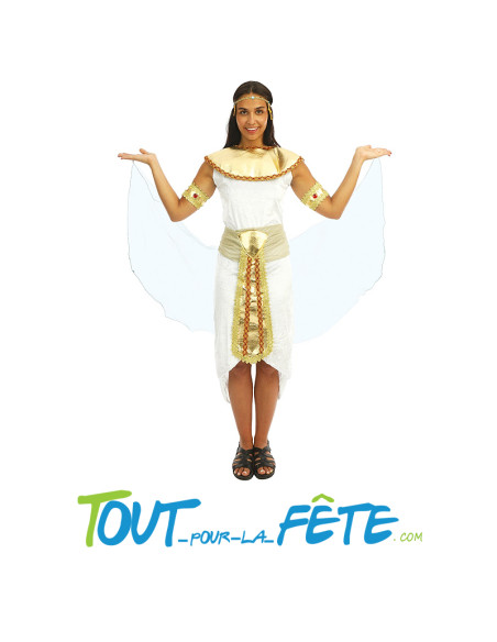 Déguisement Reine d’Égypte Adulte – Robe Blanche et Accessoires Dorés