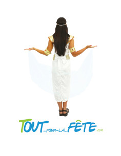 Déguisement Reine d’Égypte Adulte – Robe Blanche et Accessoires Dorés 2