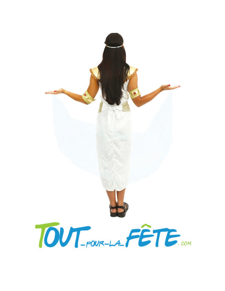 Déguisement Reine d’Égypte Adulte – Robe Blanche et Accessoires Dorés