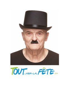 Moustache auto-collante Charlie Chaplin noir accessoire déguisement