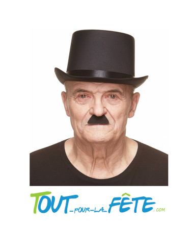 Moustache auto-collante Charlie Chaplin noir accessoire déguisement