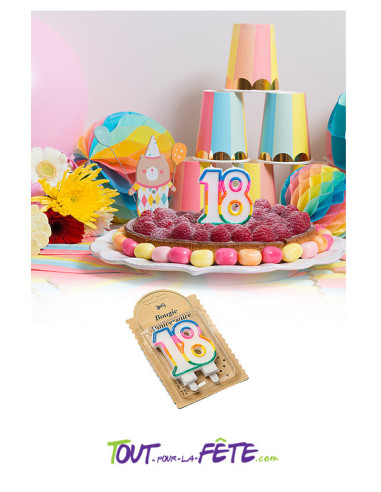 Bougie anniversaire 18 ans
