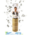 canon confettis métal argent 20 cm