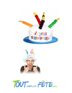 Chapeaux bougies joyeux anniversaire