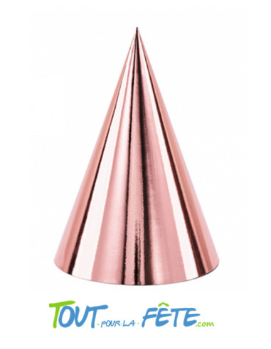 Chapeau cône carton rose gold