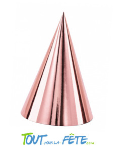 Chapeau cône carton rose gold 2