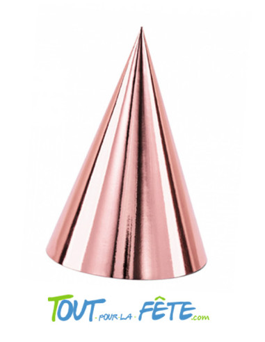 Chapeau cône carton rose gold