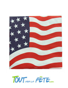 Sachet de 20 serviettes USA 3 plis 2