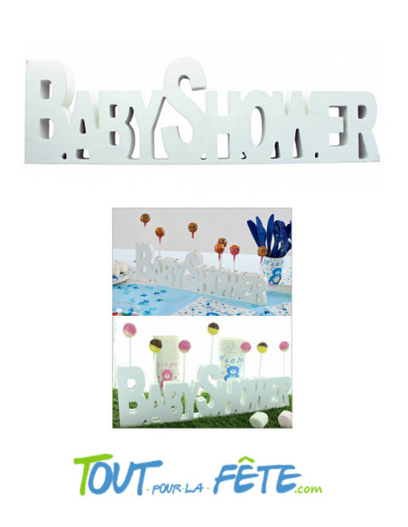 Pièce décorative en bois BABY SHOWER