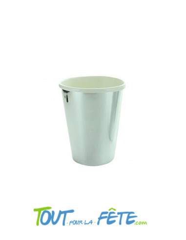Lot de 10 gobelets argent métallisé en carton