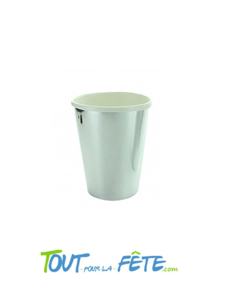 Lot de 10 gobelets argent métallisé en carton
