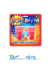 Shooter pong 12 verres + balles jeu d'apéro