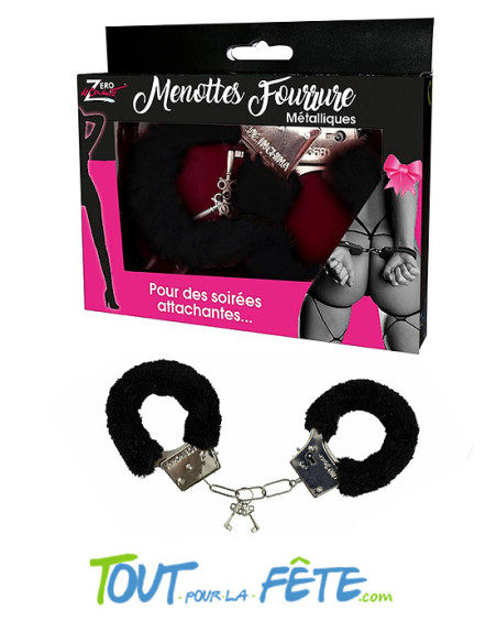 Menottes fourrures noires