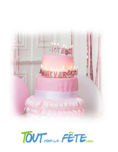 Bougies joyeux anniversaire rose gold 2