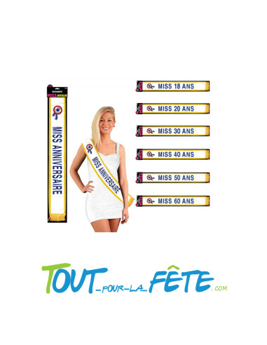 Écharpe tricolore Miss par âge