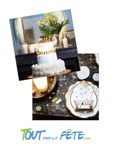 Bougies joyeux anniversaire or 3cm sur pique