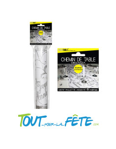 Chemin de table joyeux anniversaire plusieurs couleurs 2