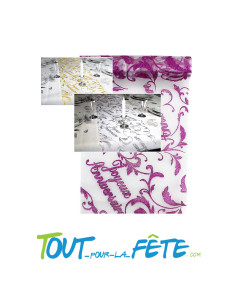 Chemin de table joyeux anniversaire plusieurs couleurs
