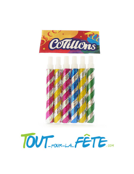 Sachet de 6 sarbacanes multicolores