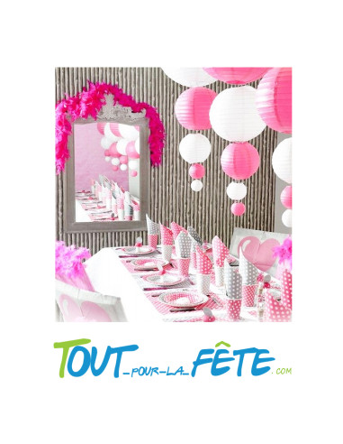 Sachet de 2 lanternes blanches 30cm