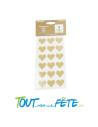 72 autocollants coeur couleur Natural kraft