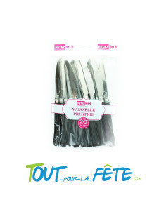 20 couteaux noir en plastique vaisselle prestige 2