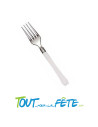 20 fourchettes blanches en plastique vaisselle prestige