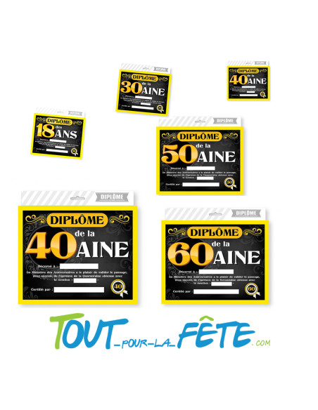 Diplôme  personnalisable 18 ans