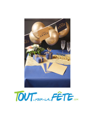 Chemin de table Fanon métallisé or 30 cm x 5 m