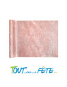 Chemin de table Fanon métallisé rose gold 30 cm x 5 m
