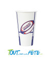 Lot de 10 grands gobelets rugby en carton